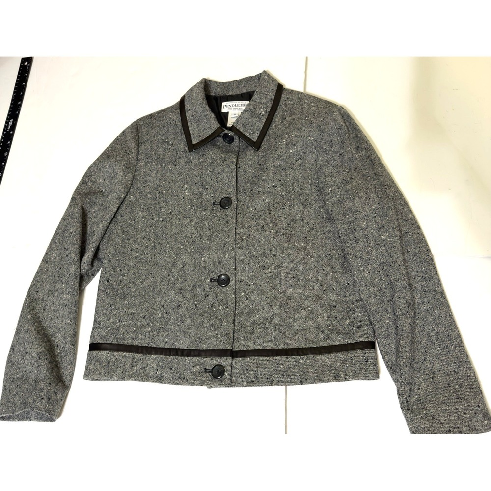 Pendleton Womens 10 Collared Blazer Jacket 100 Vi… - image 5